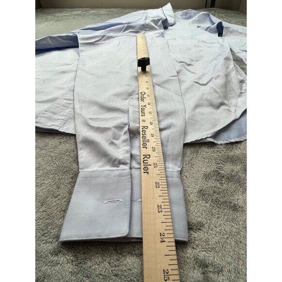 Roberto Stovelli Mens XL Light Blue Long Sleeve Button-Down Dress Shirt - Picture 6 of 7